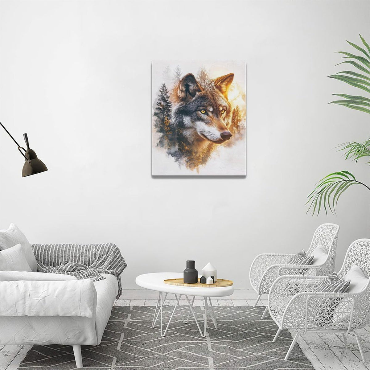 Wolf Wall Art (20"L x 16"W / Wolf)