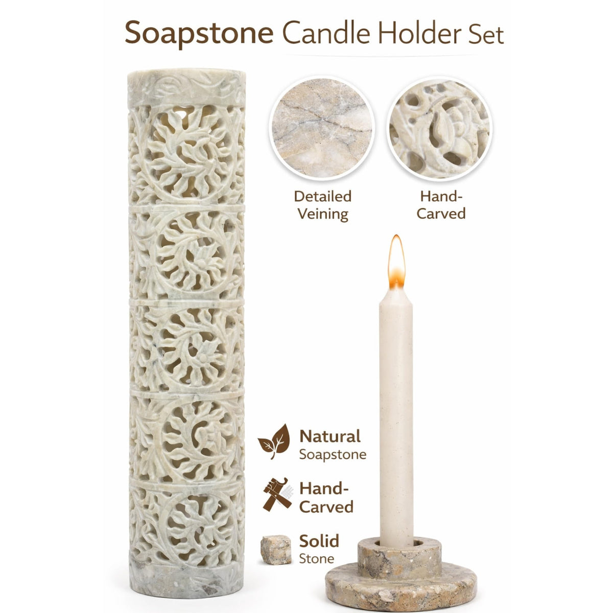 Marble Soapstone Incense Stick Holder