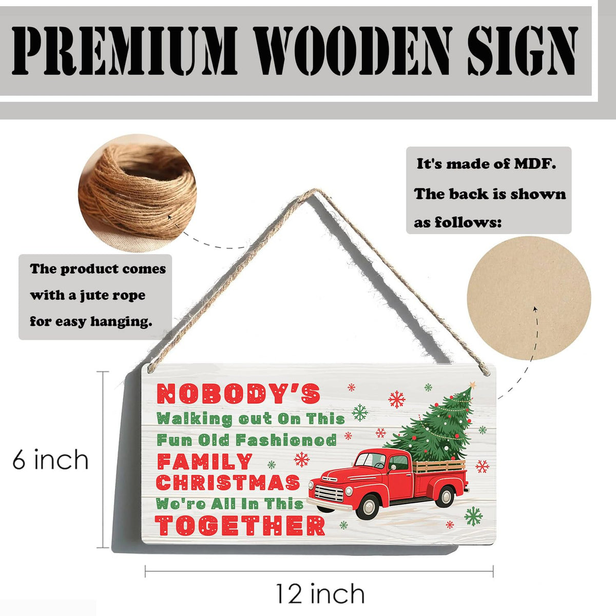 Funny Christmas Vacation Decor Sign (02XmasTogether)