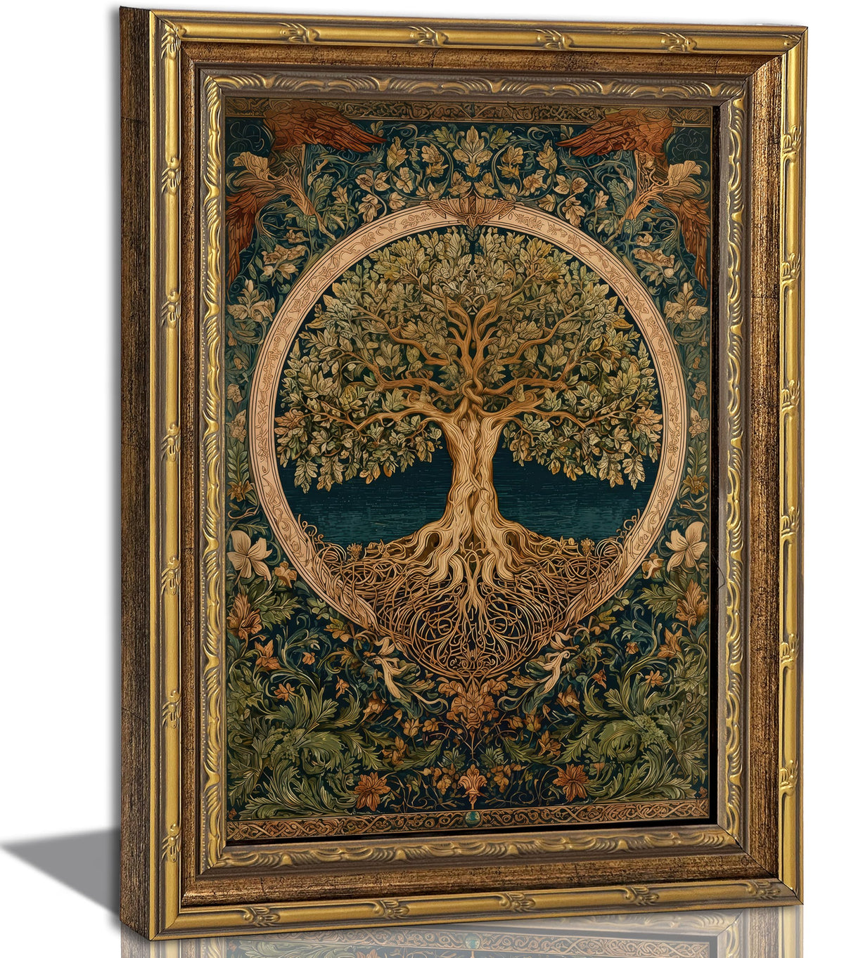 Vintage Gold Framed Tree of Life Wall Art (Tree of Life Framed / 9"L x 11"W)