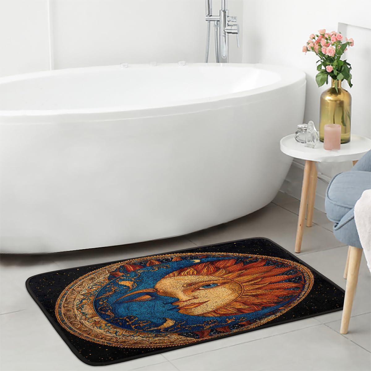 Moon Sun Kitchen Rugs Kitchen Mats Non Slip Floor Mat (Color 24)