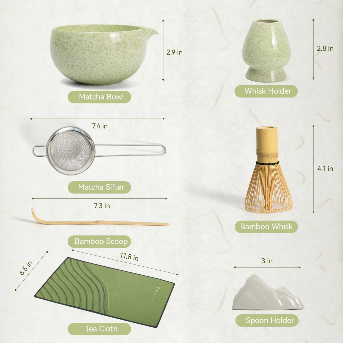 Matcha Whisk Set (Sage Green)