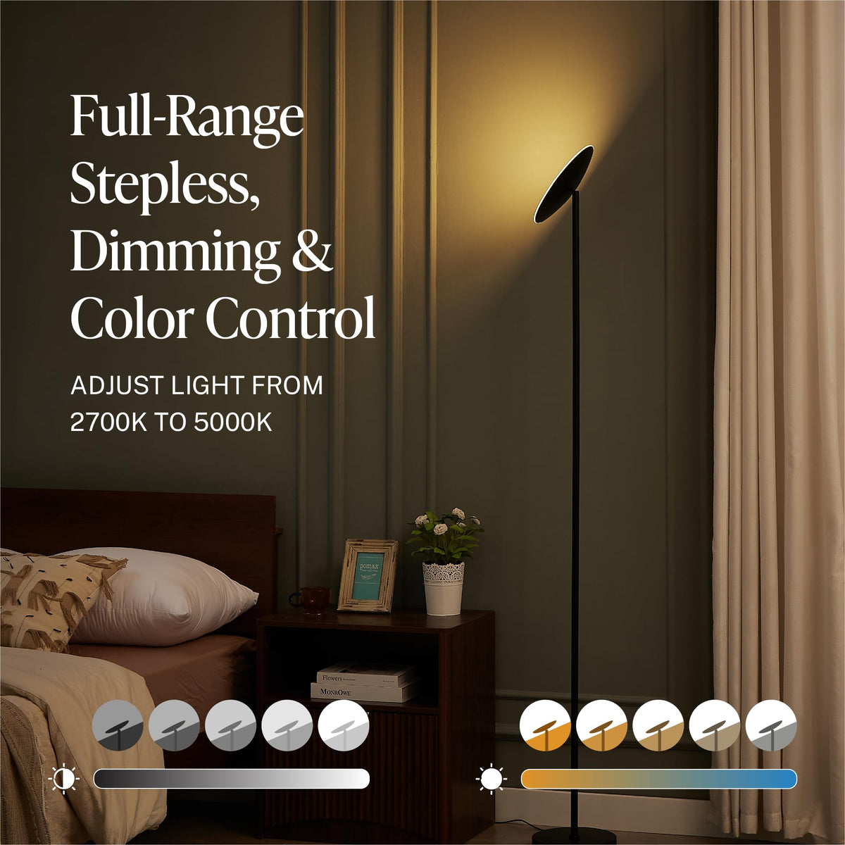 LED Torchiere Floor Lamp (White)