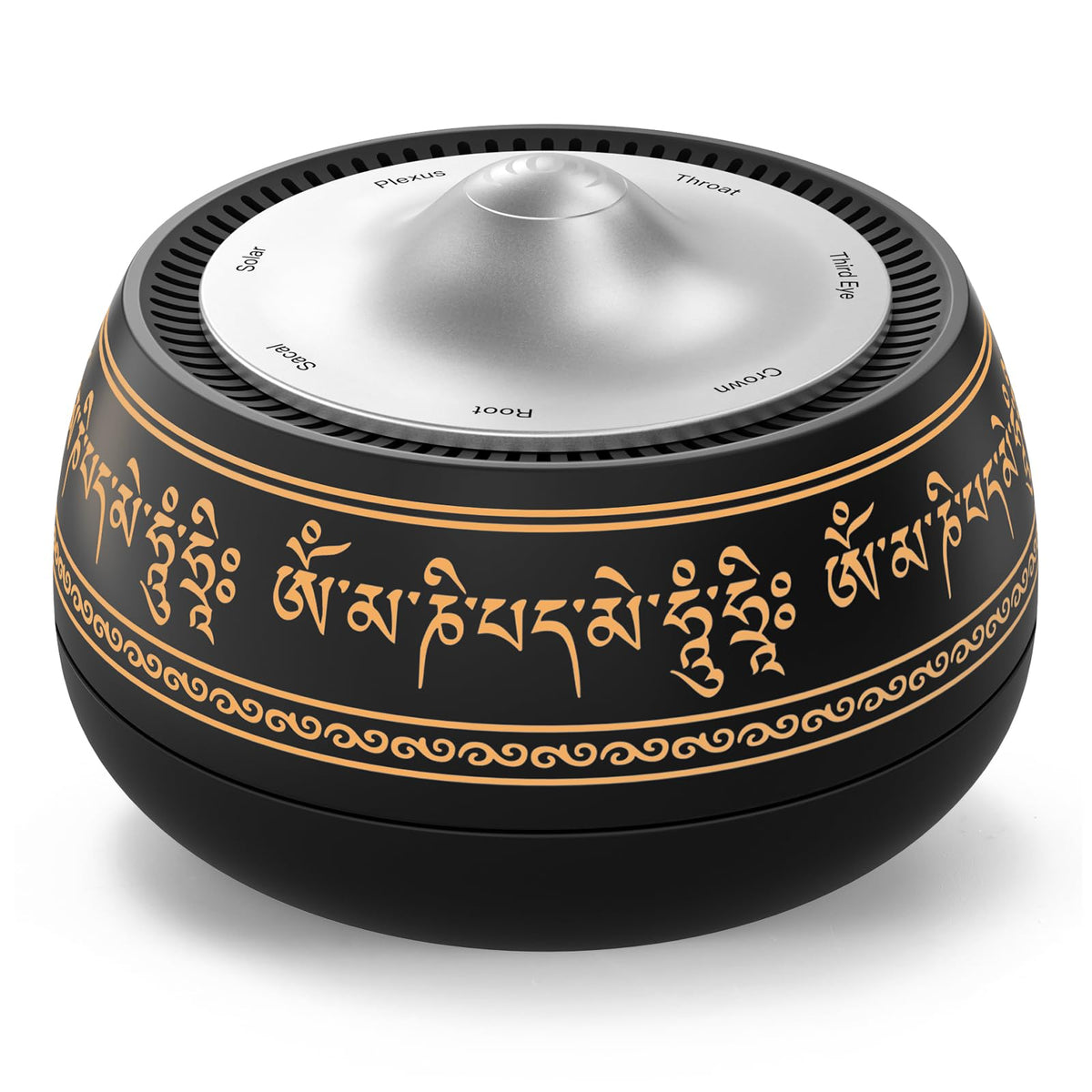 Portable Electronic Tibetan Singing Bowl (Black Gold)