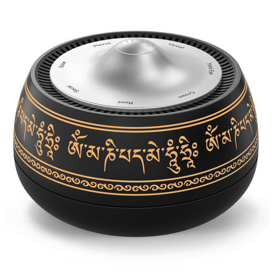 Portable Electronic Tibetan Singing Bowl (Black Gold)