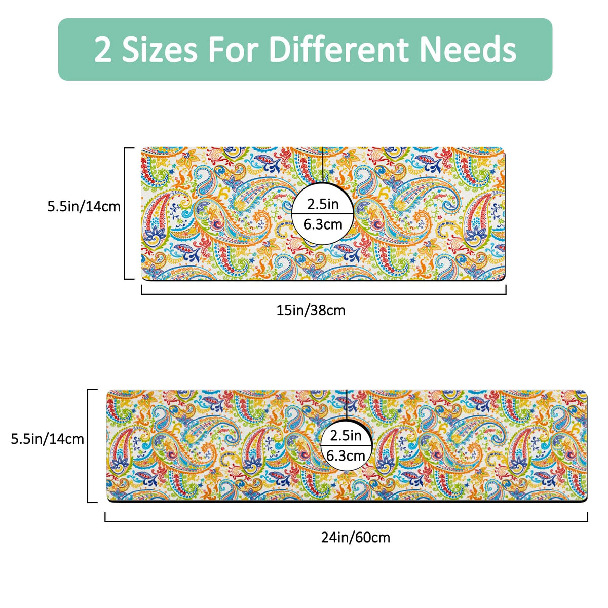 Kitchen Sink Splash Guard Faucet Mat 24" X 5.5" Paisley Absorbent Fast Drying Mat Faucet Draining Mat Sink Splash Guard Behind Faucet Drip Catcher for Kitchen Bathroom (24*5.5in / paisley01)