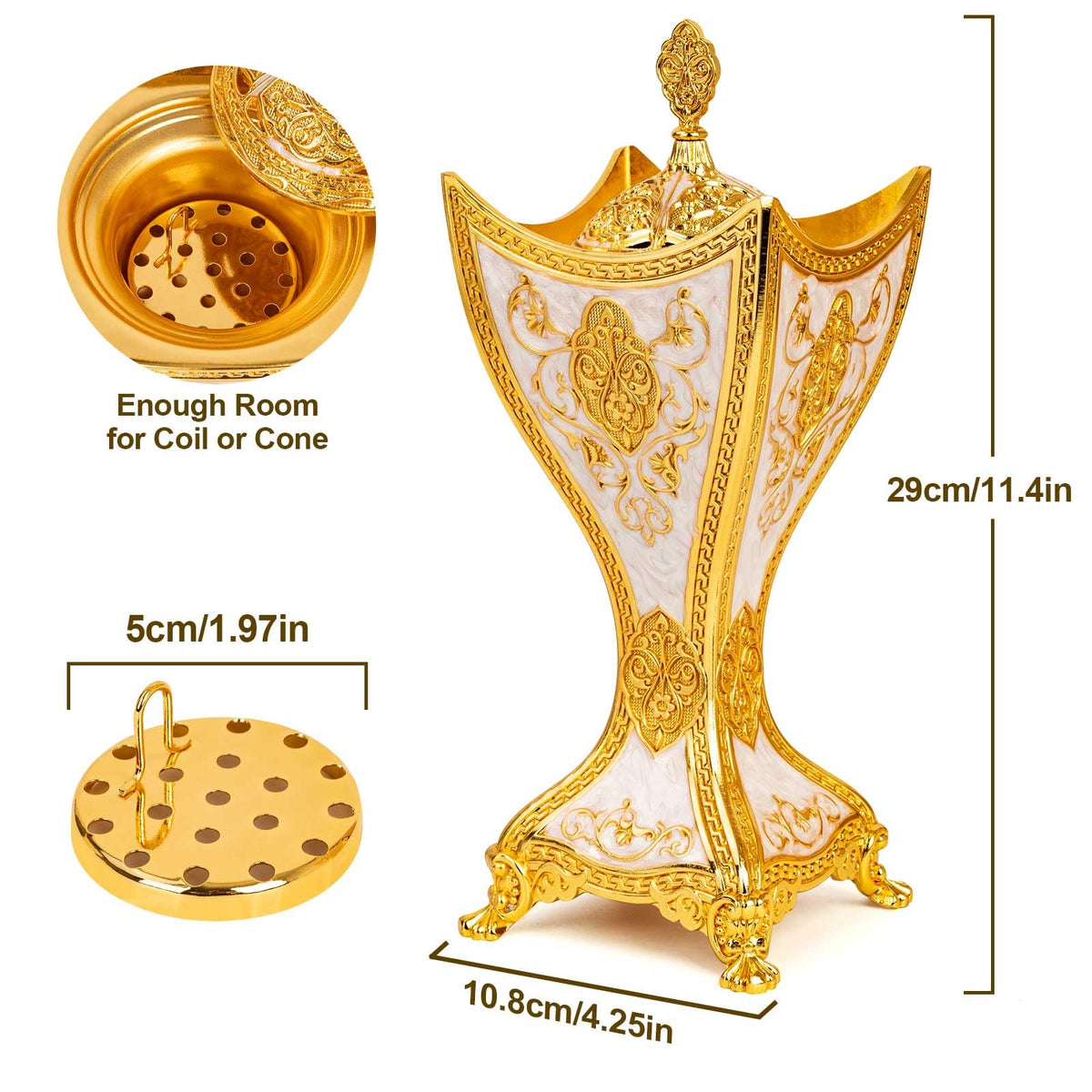 Bakhoor Incense Burner (Gold)