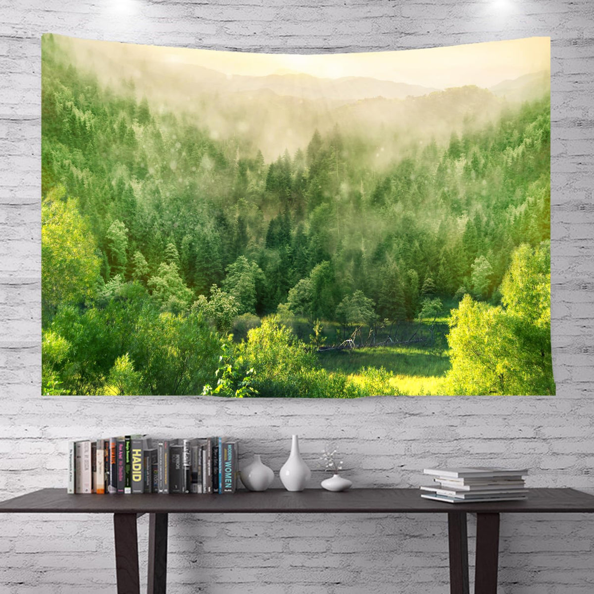 Misty Mountain Forest Tapestry (Mist Forest / 79"L x 59"W)