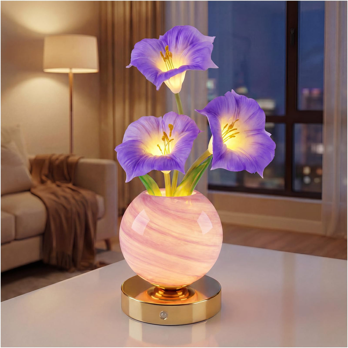 Purple Morning Glory Lamp (Purple Morning Glory)