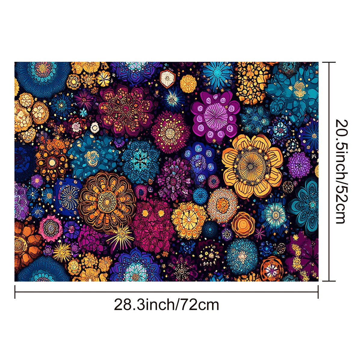 Stove Top Cover 28x20 Colorful Mandala Flower Heat Resistant Mat