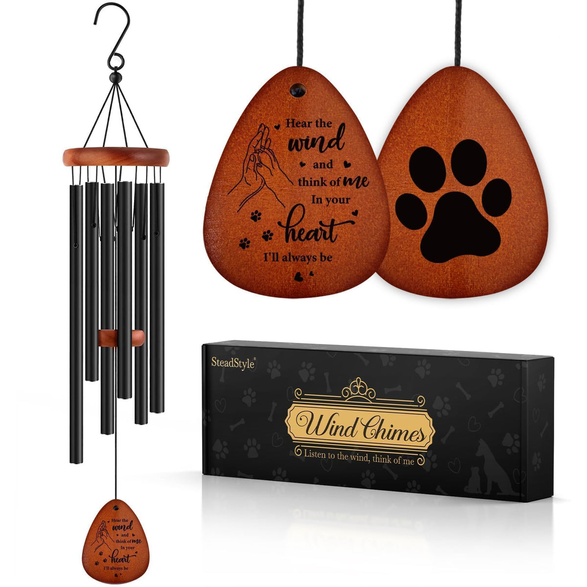 Pet Memorial Gifts for Dogs (Black-25.5 in)