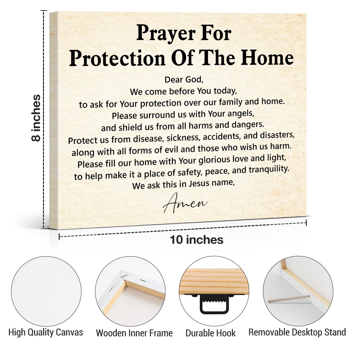 Prayer for Protection of the Home Religious Poster Painting Wall Decor (Prayer for Protection)