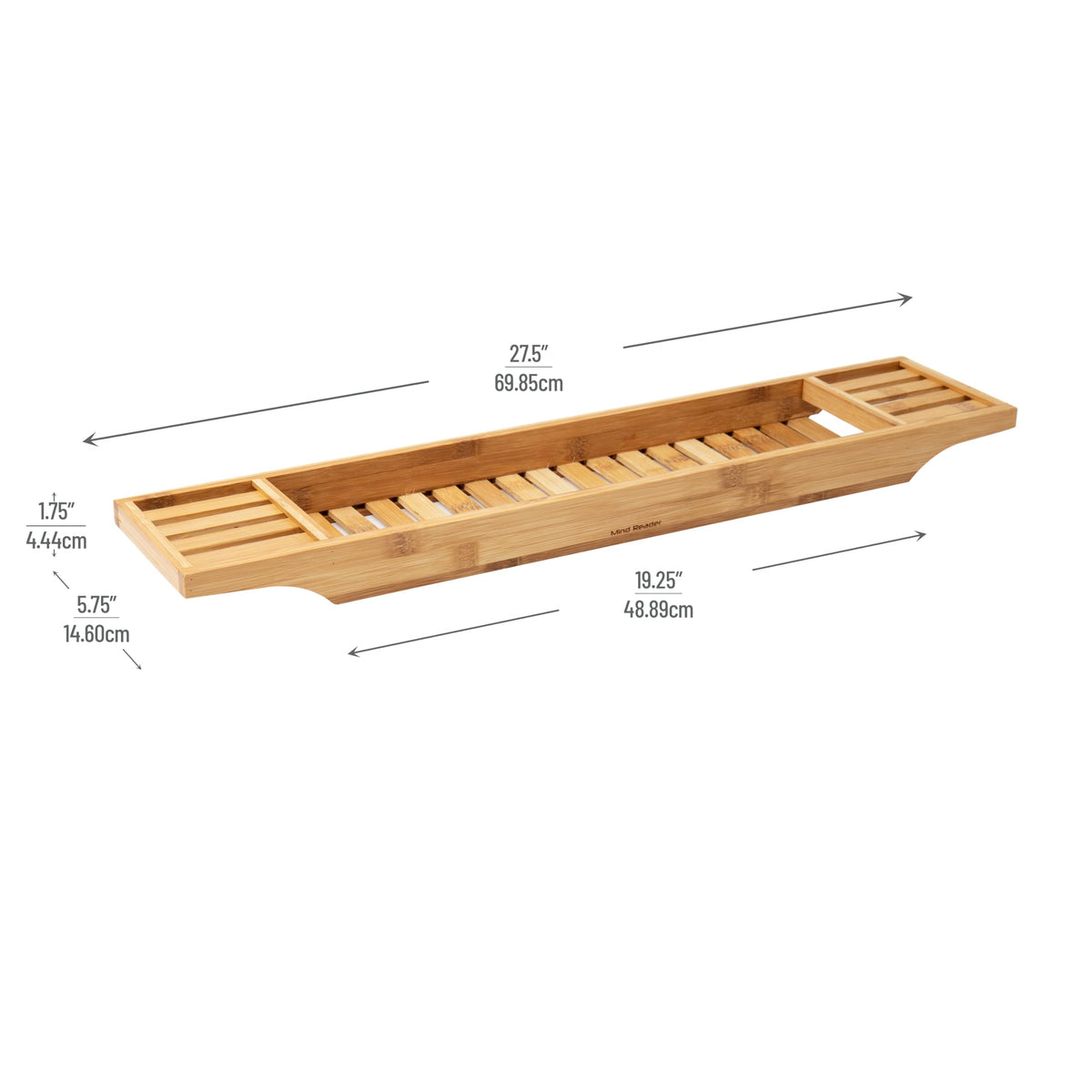 Bathtub Tray Shower Organizer (Brown / 27.5" x 5.8" x 1.8" / Bathtub Tray)
