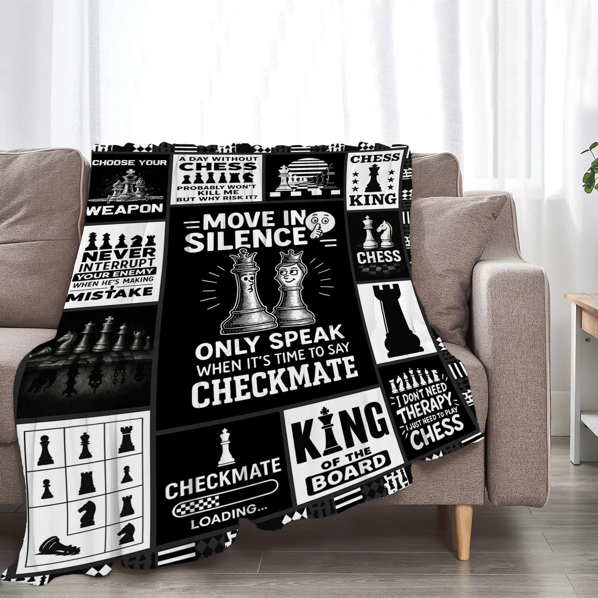 Chess Throw Blanket (60"x80" / Chess)