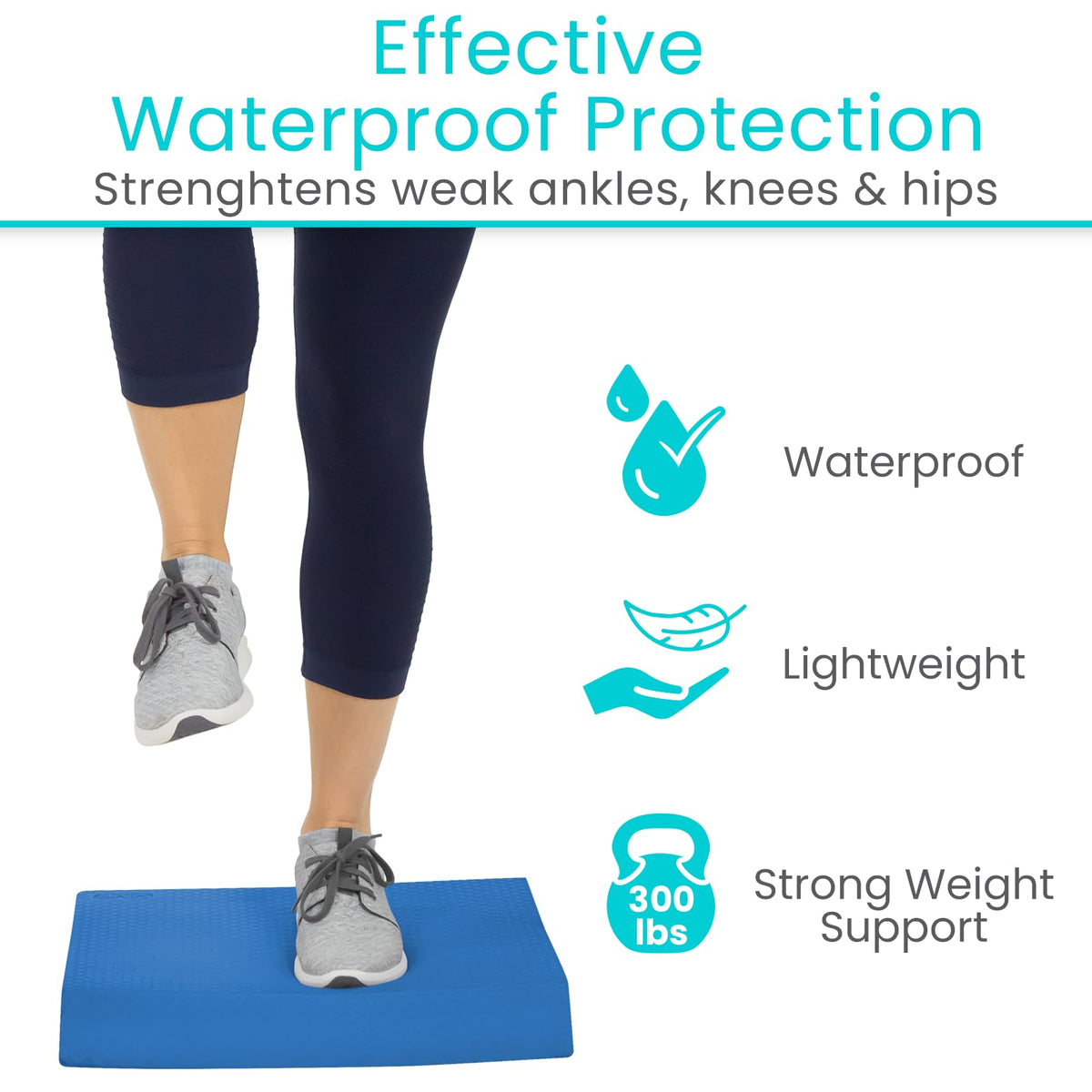 Balance Pad Foam Board Yoga Mat Block for Physical Therapy (Champion Blue)