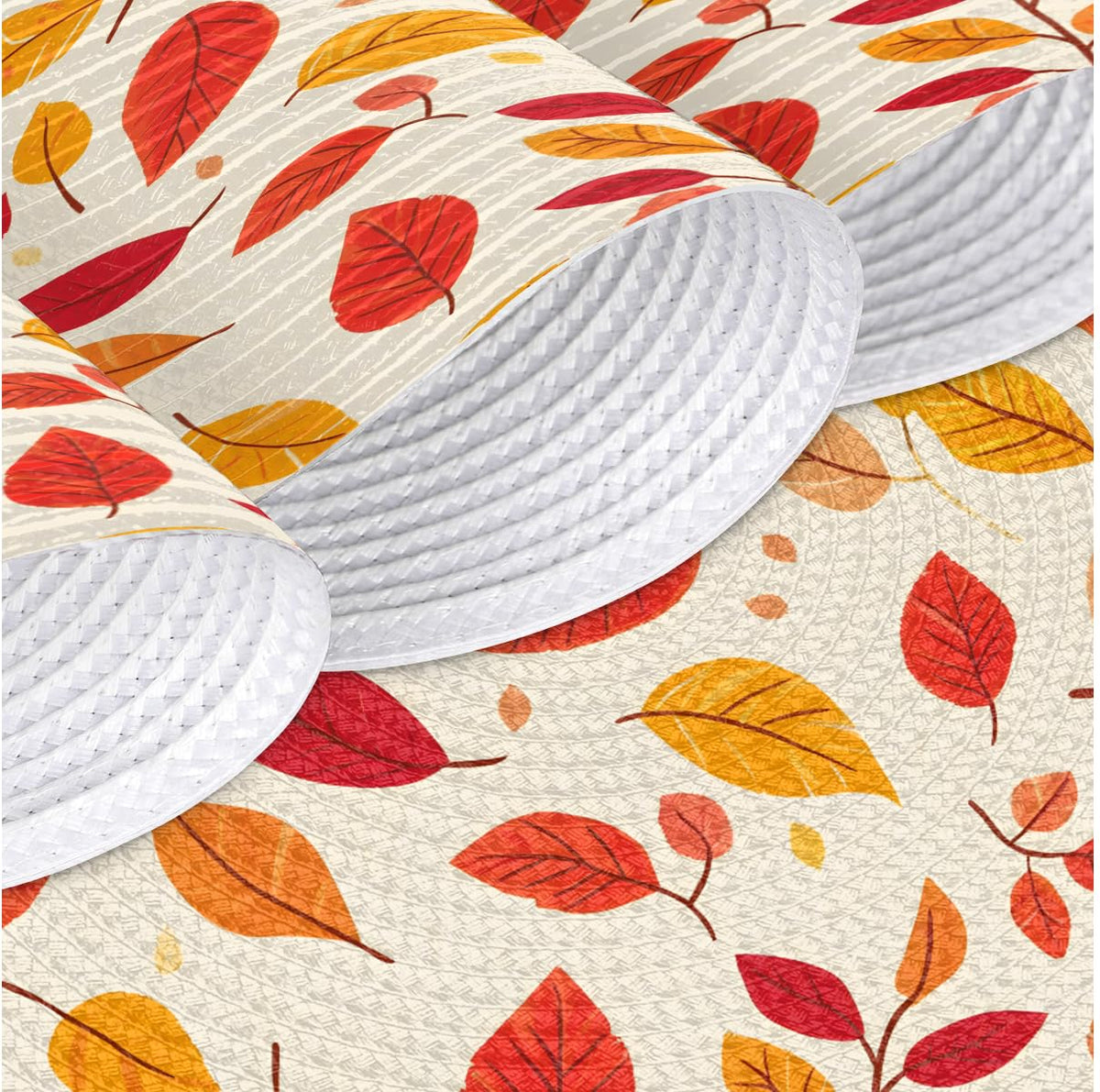 Autumn Placemats Round Placemats Set of 6 Festival Party (A 016 / 6 pieces)