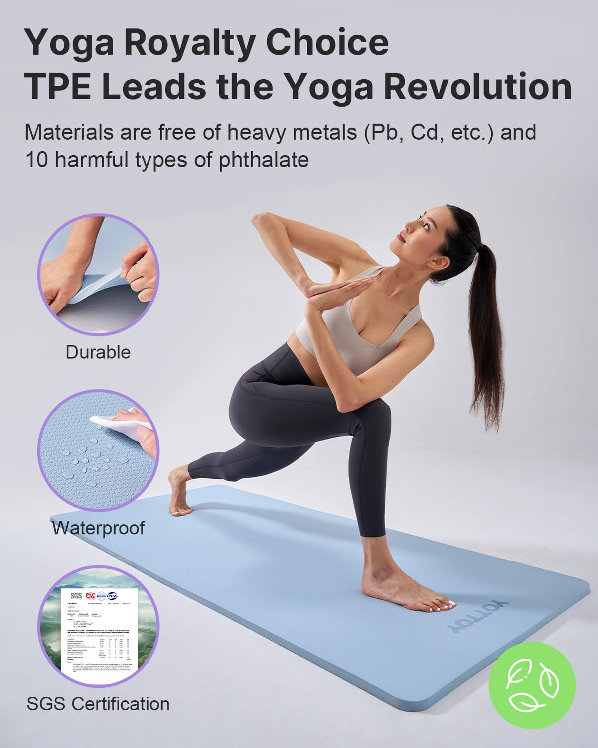 Yoga Mat Extra Thick Yoga Mat (Blue / 72*24*1/2inch)
