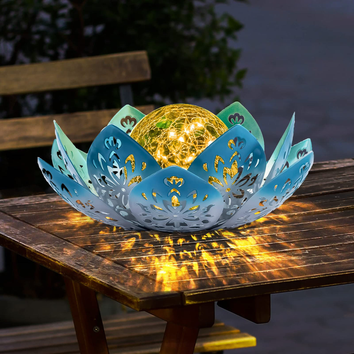 Solar Lights Outdoor Decorative (Gradient Blue)