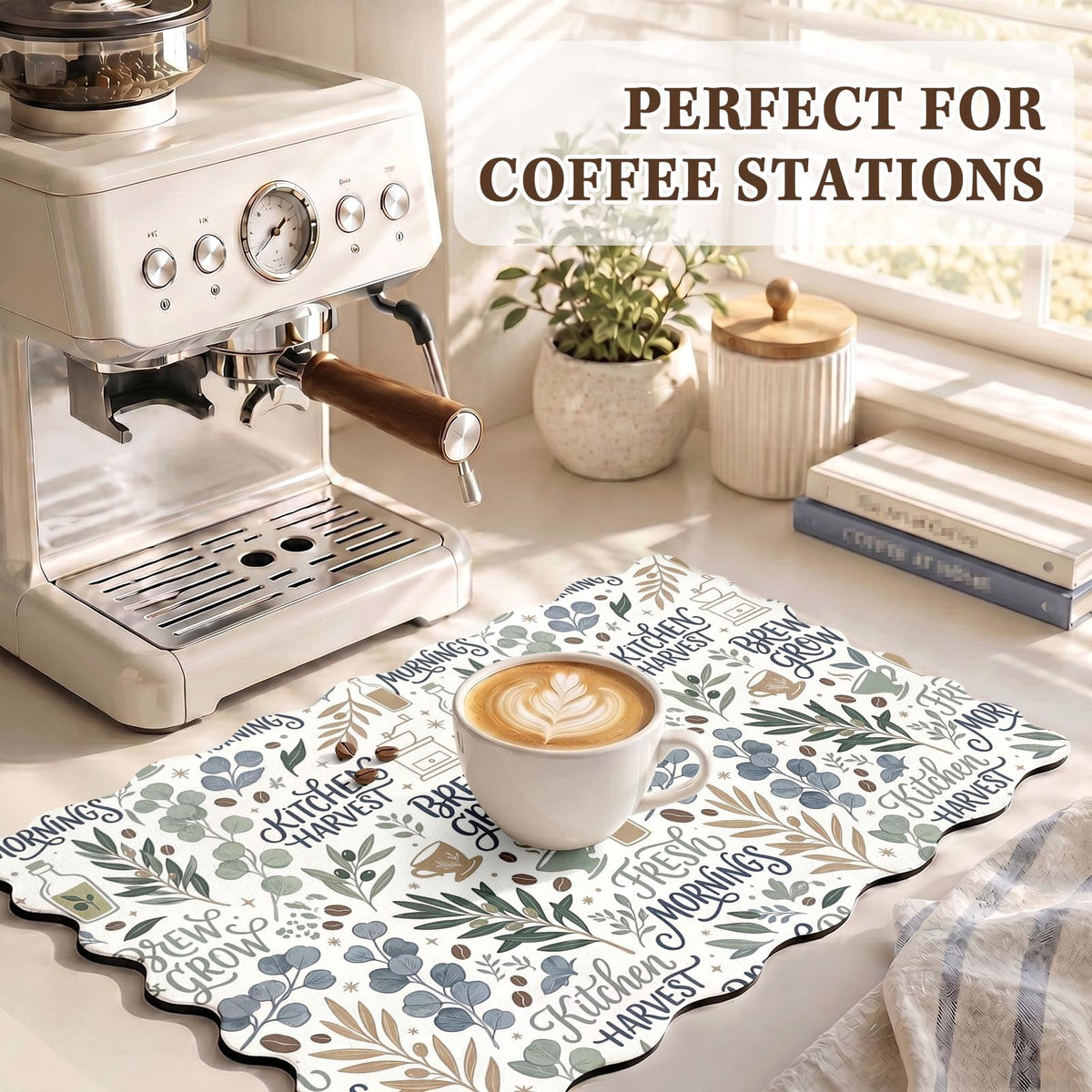 Scalloped Dish Drying Mat 2 (Kitchen Harvest / 12x19 inch)