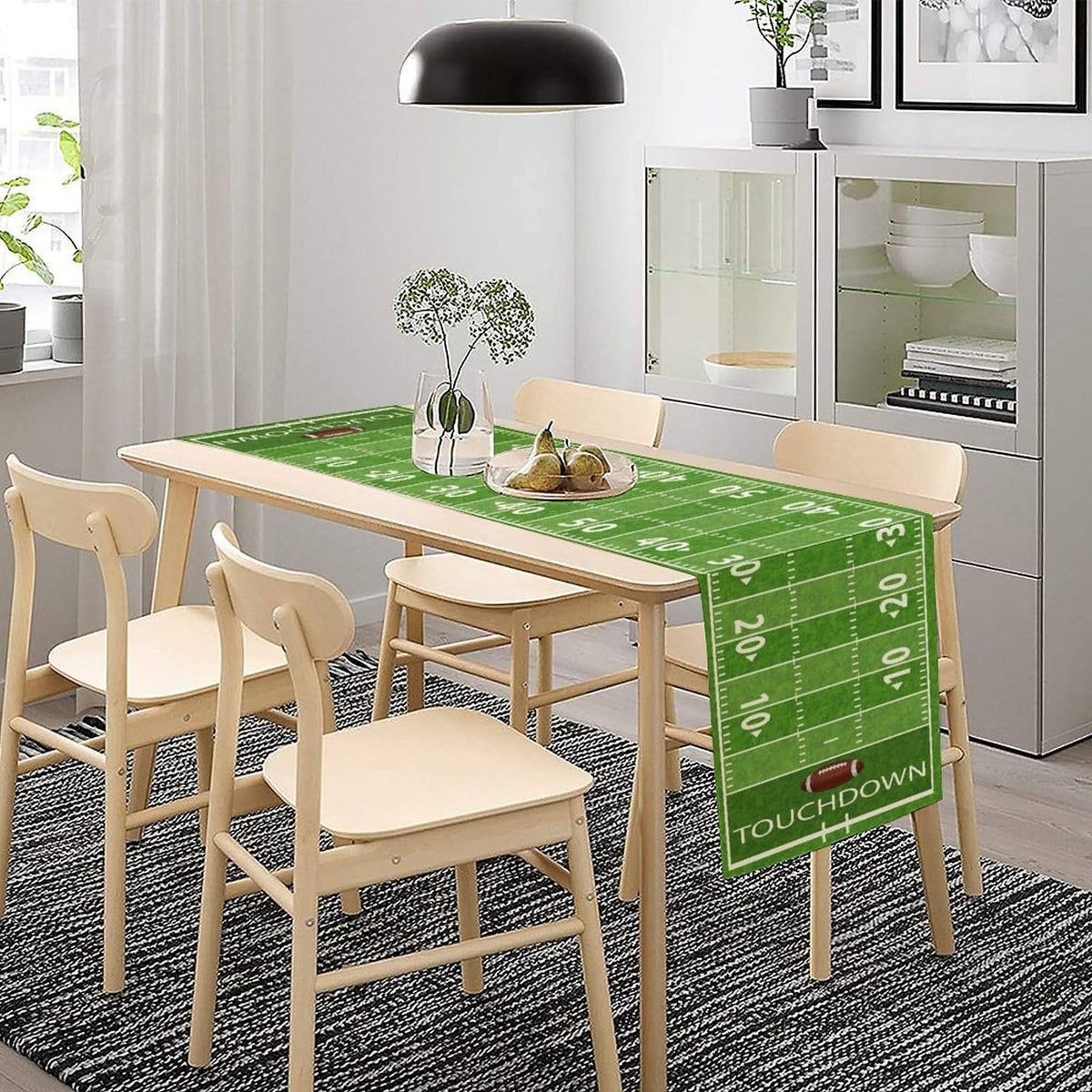 Football Table Runner (13x36inch / Green Football)