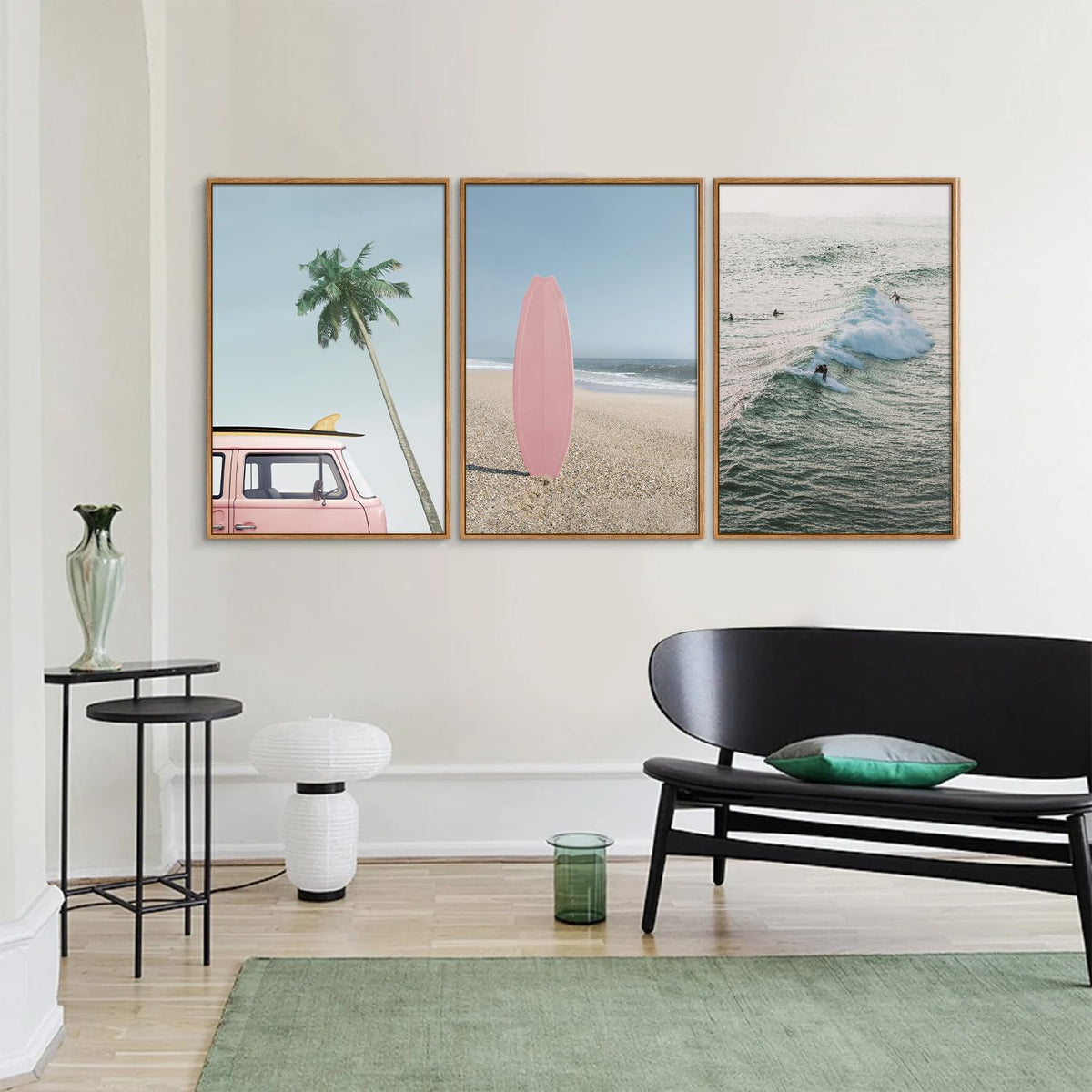 Large Ocean Beach Framed Canvas Wall Art (Ocean Beach / 36"L x 24"W)