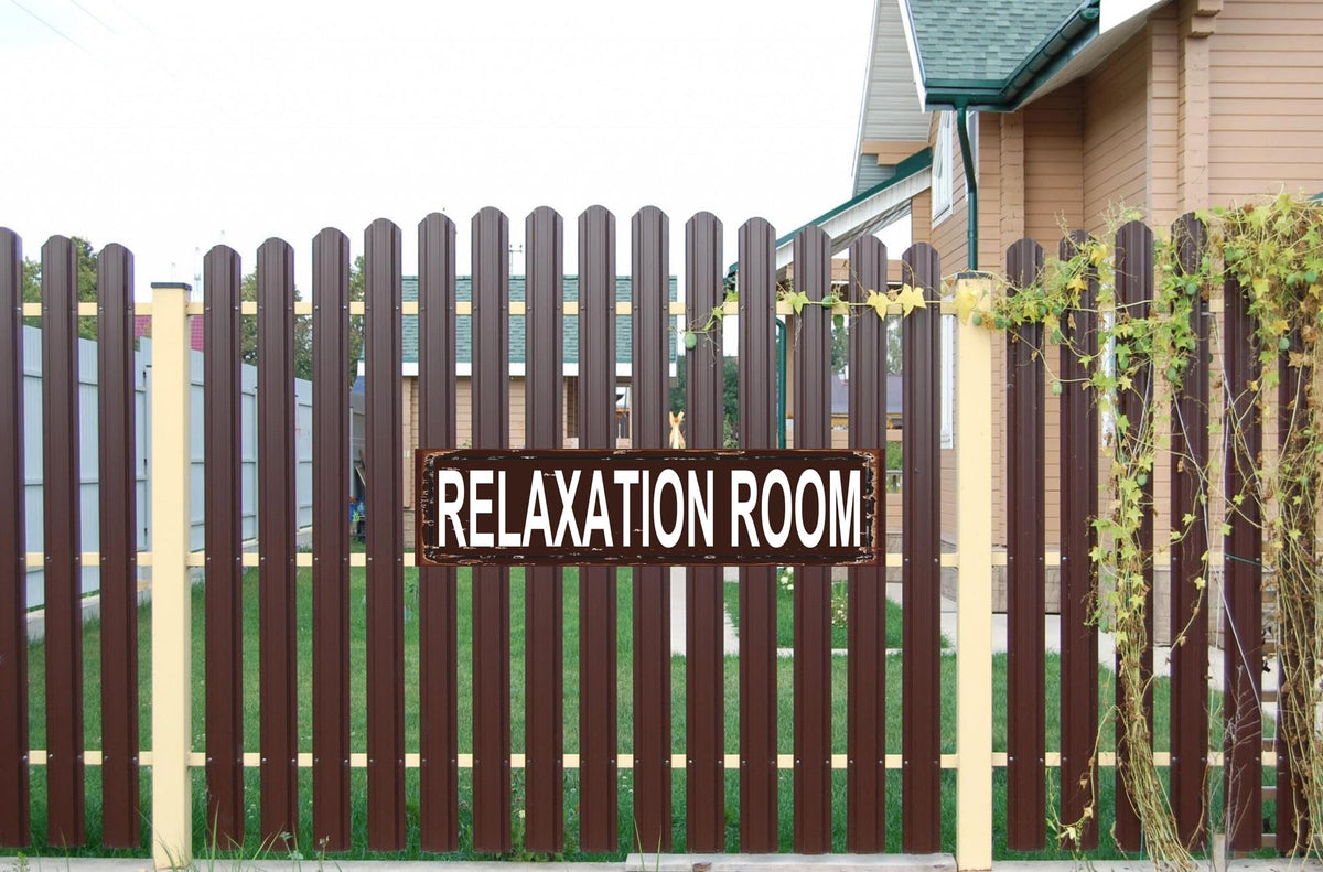 Relaxation Room Sign (brown / 16 x 4 Inch)