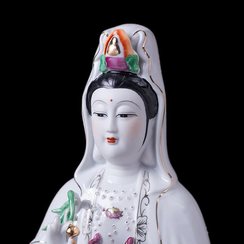 Beautiful Guan Yin Statue (porcelain material)
