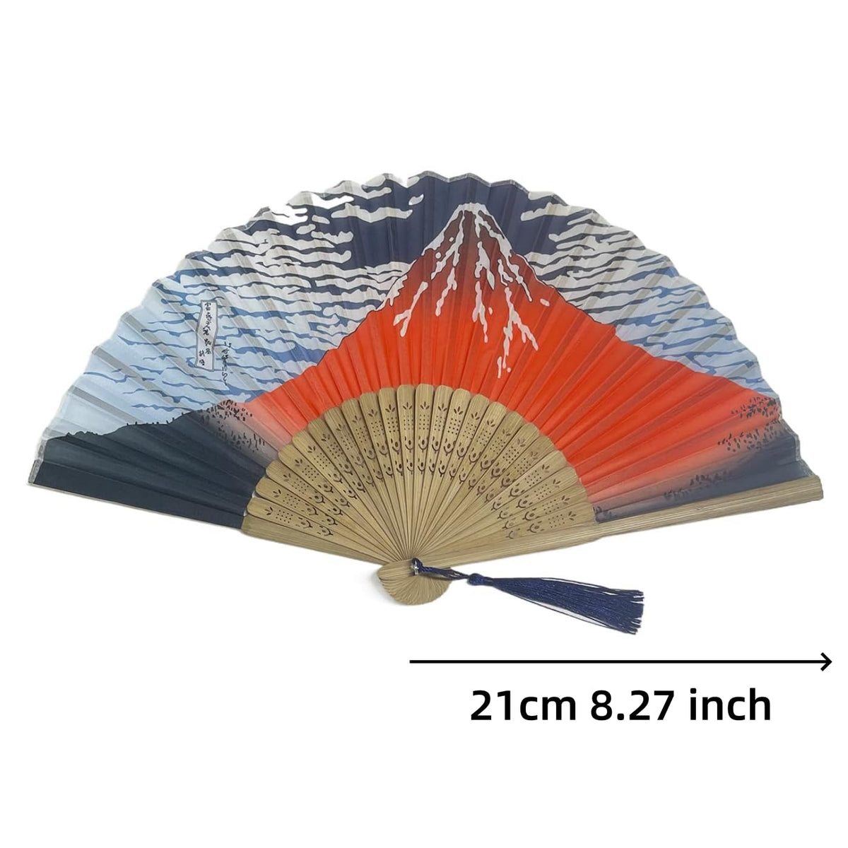 Japanese Fan Hand Portable Fan Handheld Bamboo Fans Japanese Vintage Retro Fan Home Dancing Party Wedding Silk Bamboo (Multicoloured-11)