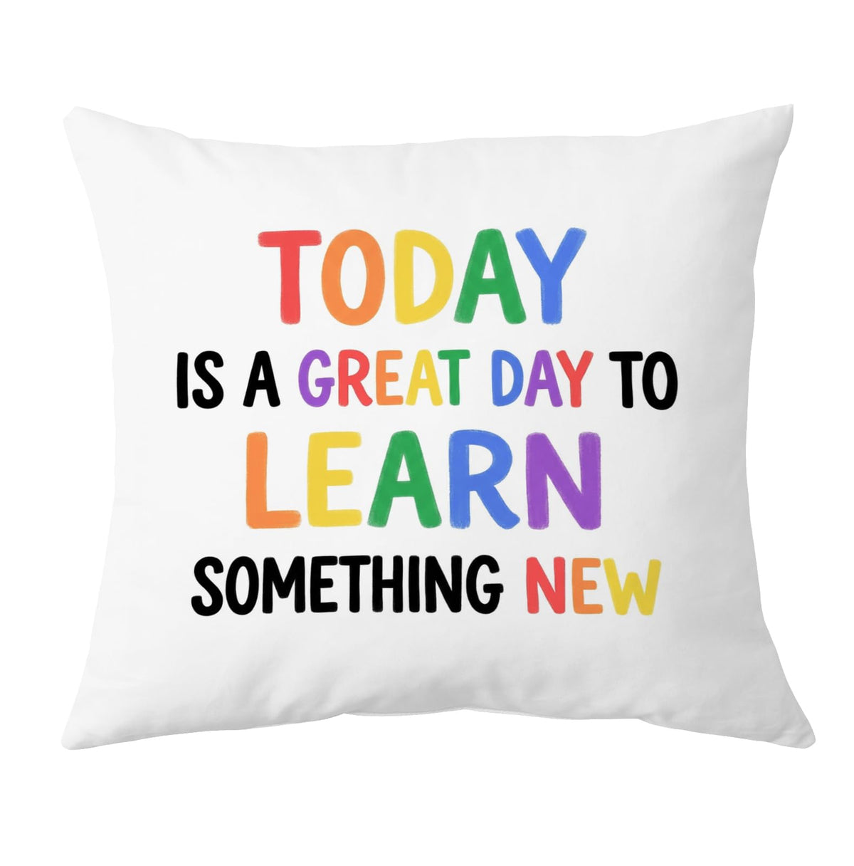 Colorful Boho Classroom Back to School Throw Pillow Cover 18x18 (Qt-bz-mental Health-colorful Boho)