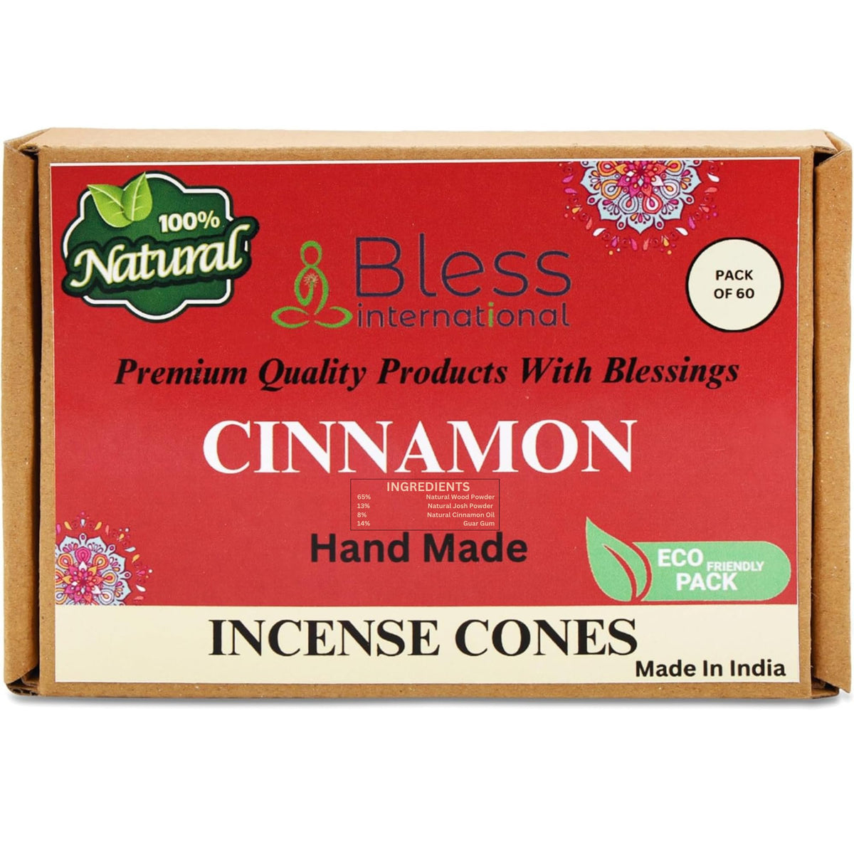 Cinnamon 100% (Cinnamon / Pack Of 60 Cones)