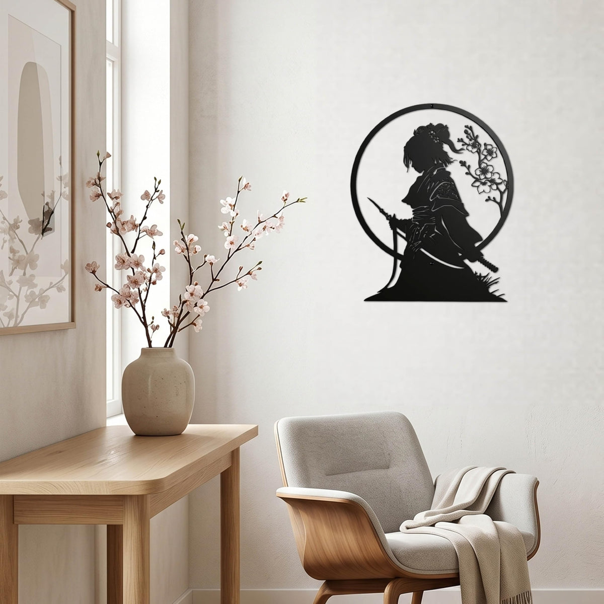 Japanese Samurai Metal Wall Art (Samurai)