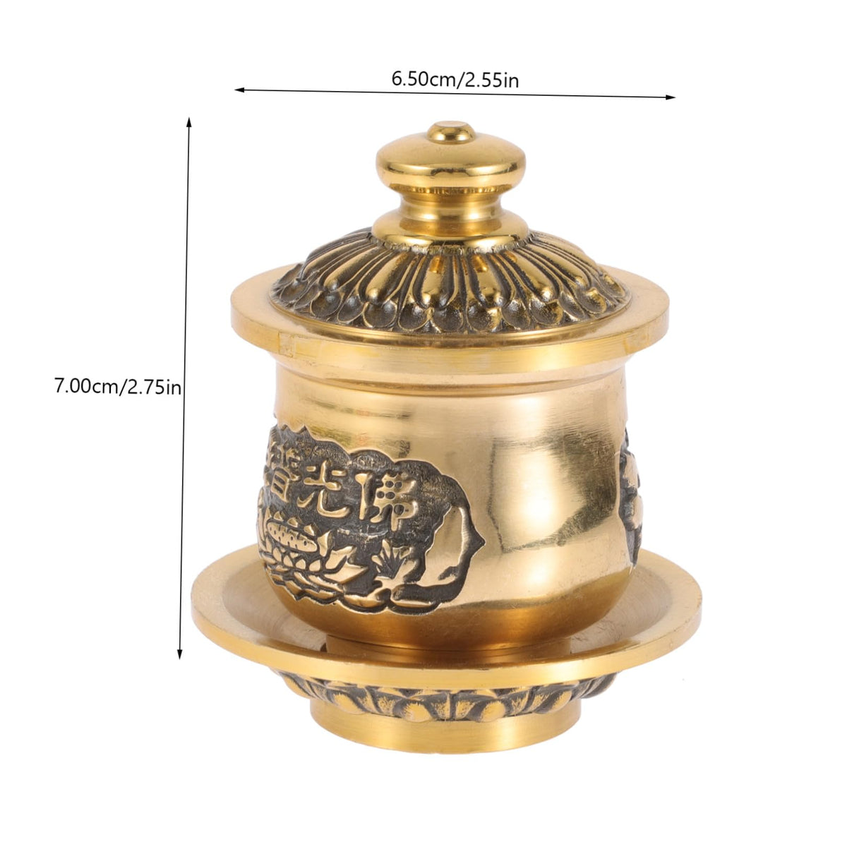 Buddhist Water Cup Holy Water Cup Offering for Temple and Home Decoration Fine Craftsmanship Ritual 2.75 X 2.55 X 1.96 in 1 X Offering
