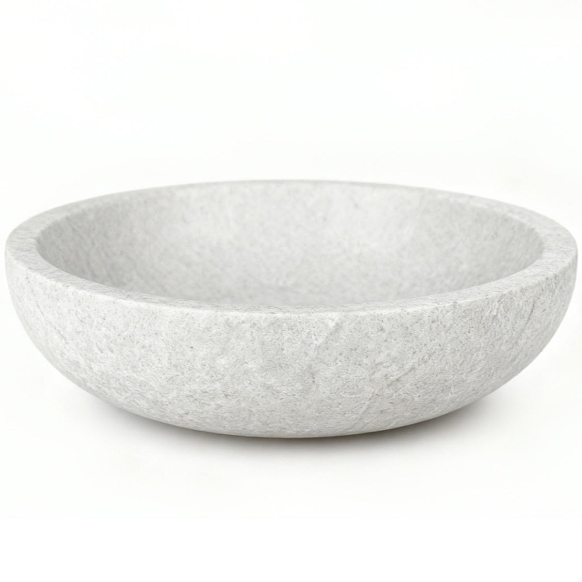 White Travertine Bowl (White)