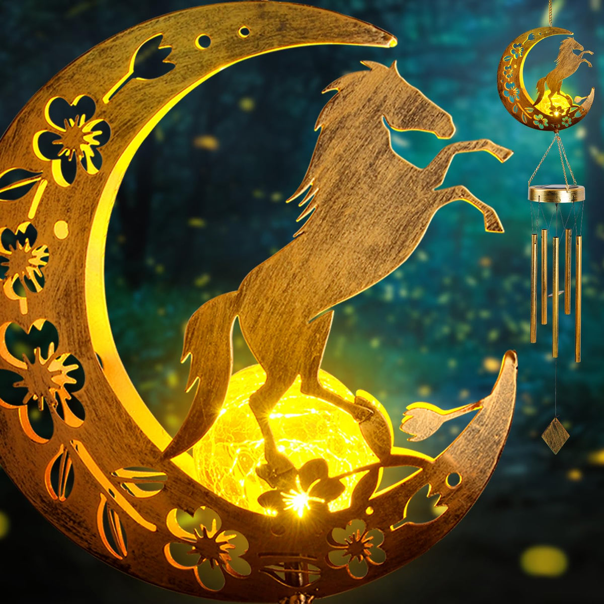 Moon Horse Wind Chime Decorative Gift