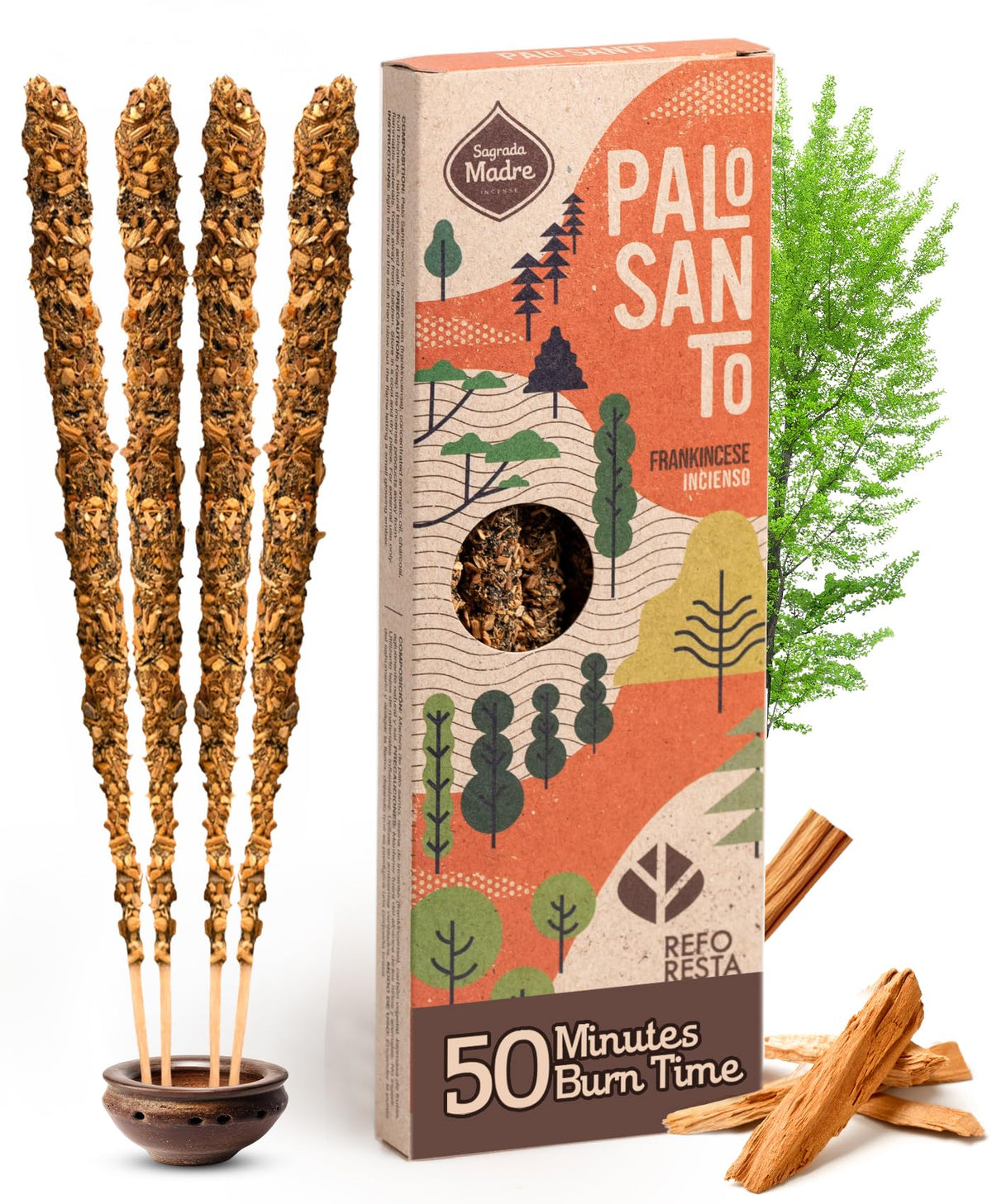 4pcs Wildly Harvested Palo Santo Incense Sticks