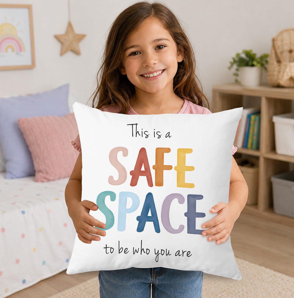 Mental Health Throw Pillow Cover 18x18 (Qt-bz-mental Health-mental Health)