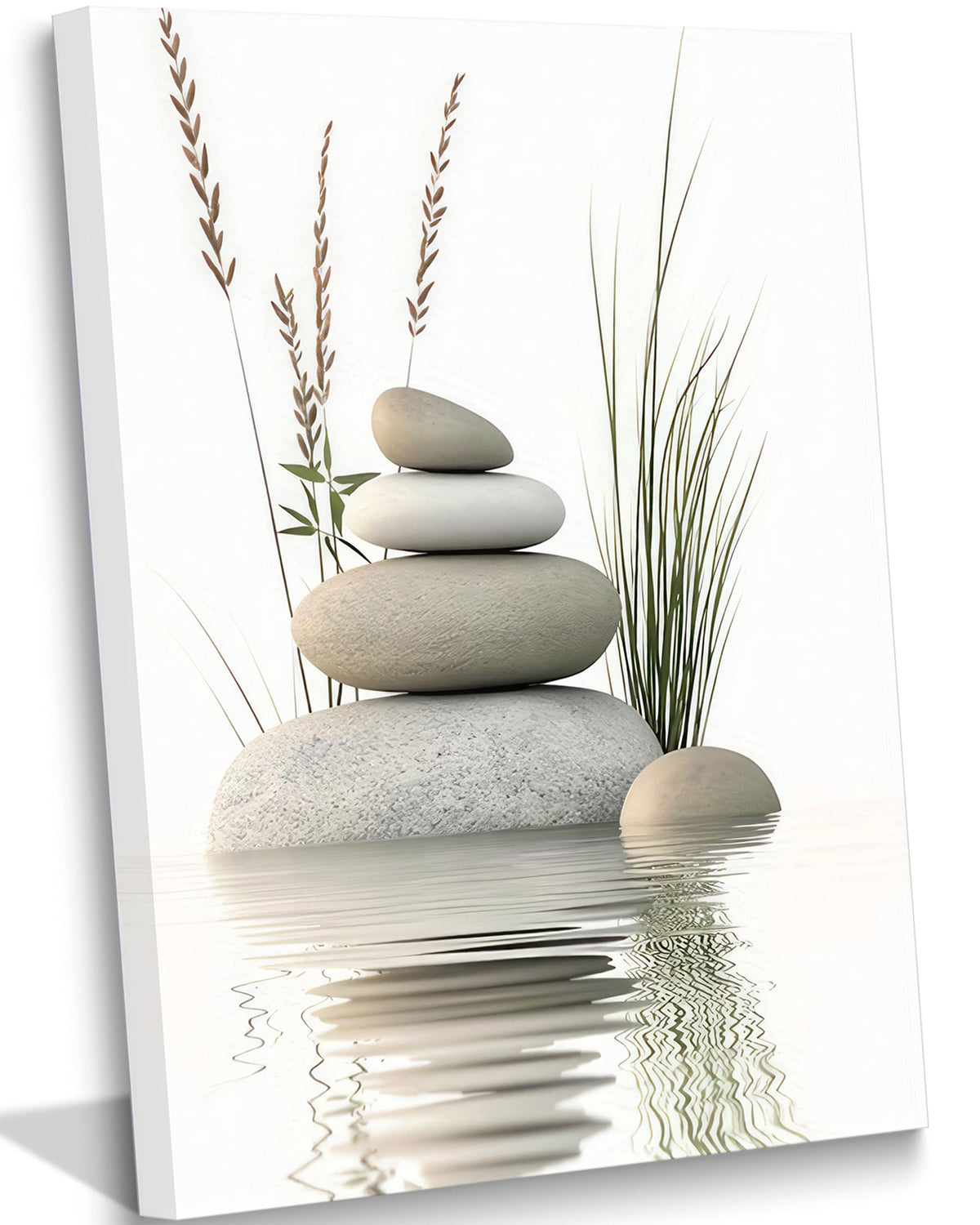 Zen Bathroom Canvas Wall Art (Canvas Zen / 24"L x 16"W)