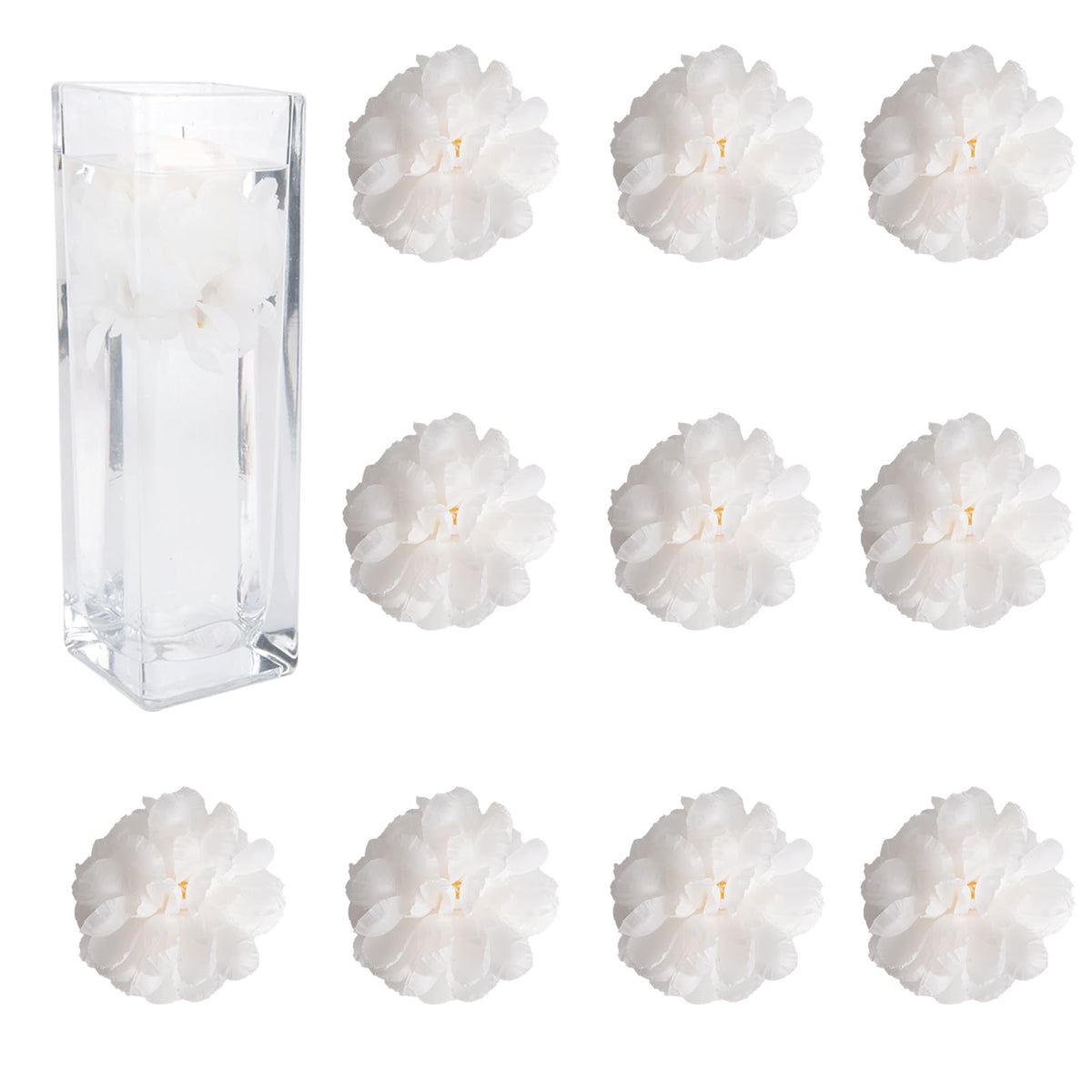 Floating Flowers for Floating Candle Centerpieces (White)