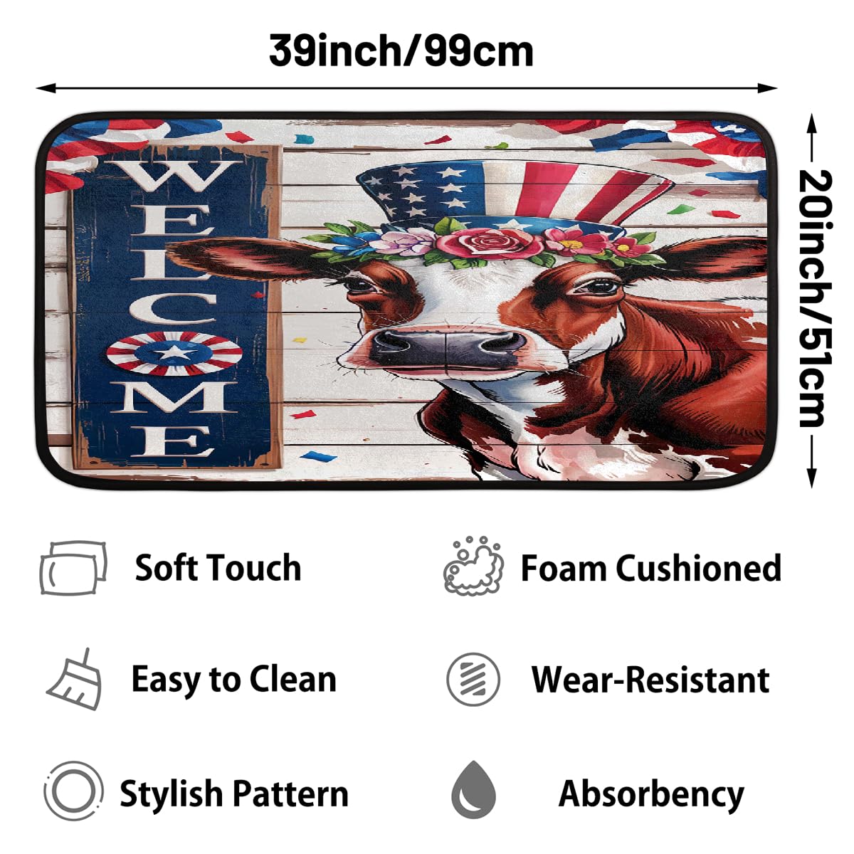 Highland Cows Kitchen Rug Non (Color30)