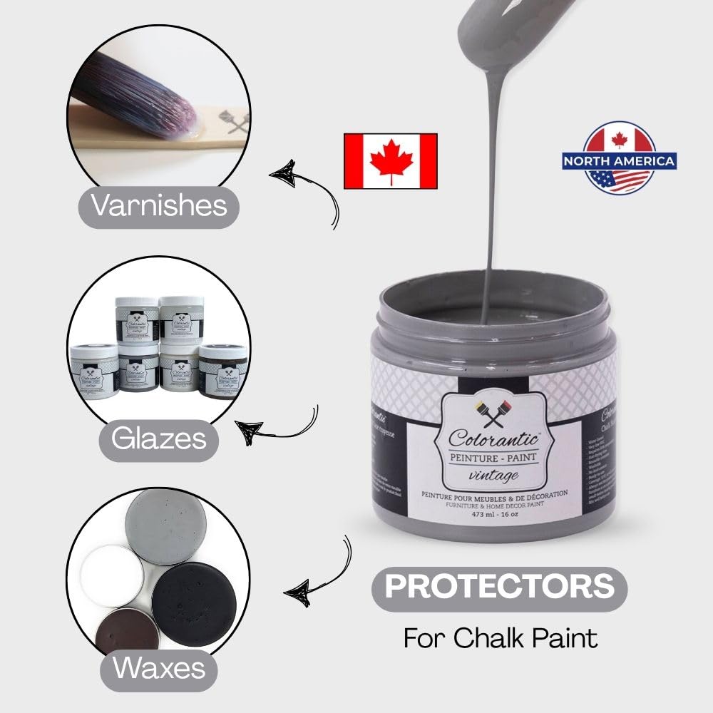 Vintage Chalk Based Paint for DIY Furniture and Home Decor Craft Art (Tractor Dust / 32 Fl Oz (Pack of 1))