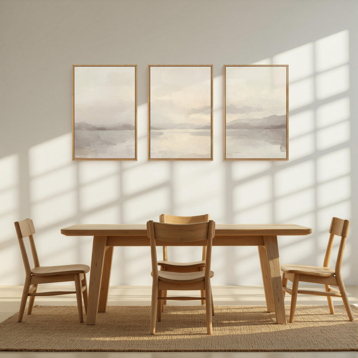 Large Abstract Neutral Beige Pastel Framed Canvas Wall Art (Abstract Neutral Beige Pastel Wall Art / 36"L x 24"W)