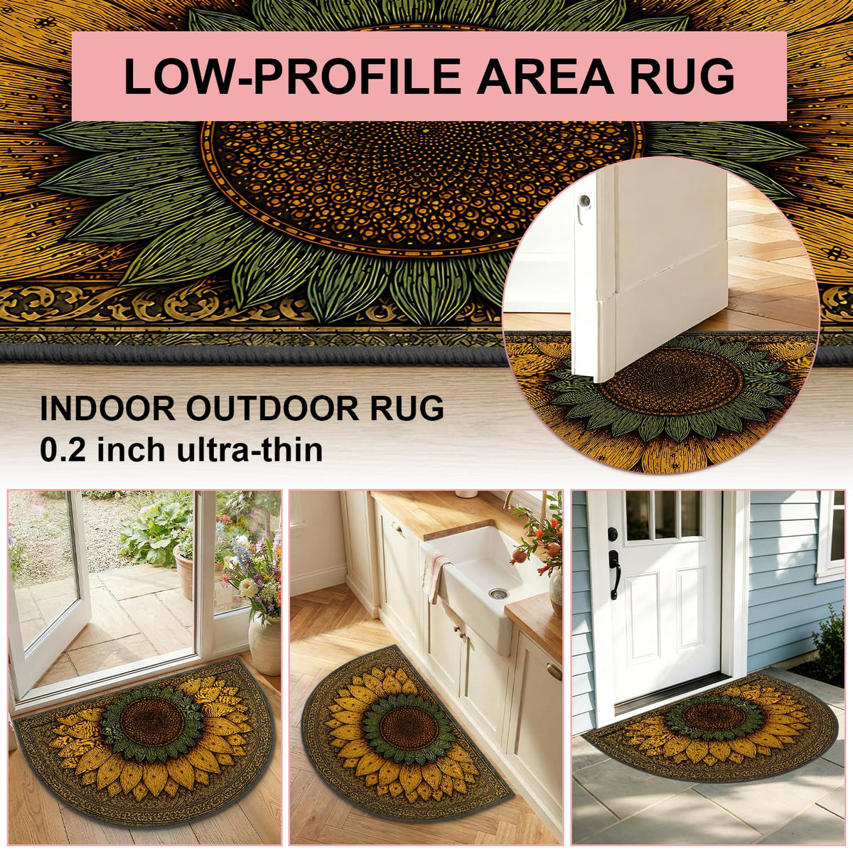 Semicircular Entrance Door Mat 24" x 36" (#59 / 2' x 3' (Semicircular))