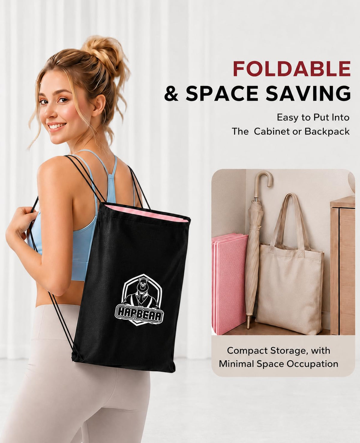 Foldable Yoga Mat (Pink)