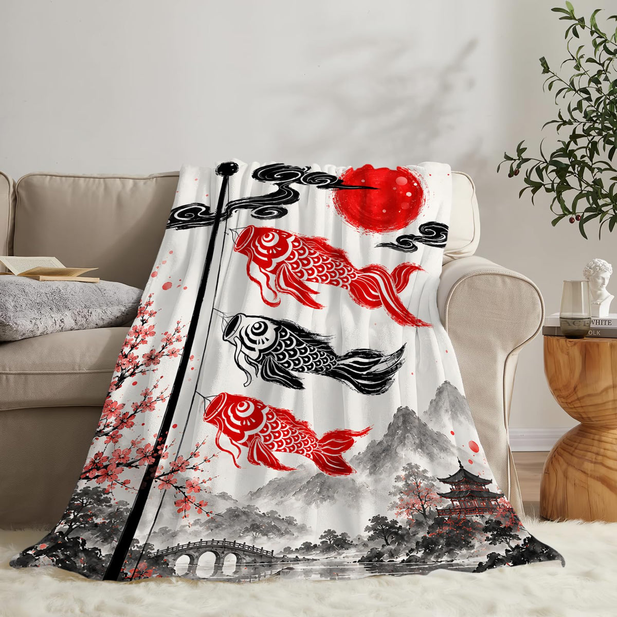 Koi Fish Blanket (60"x80" / Koi Fish)