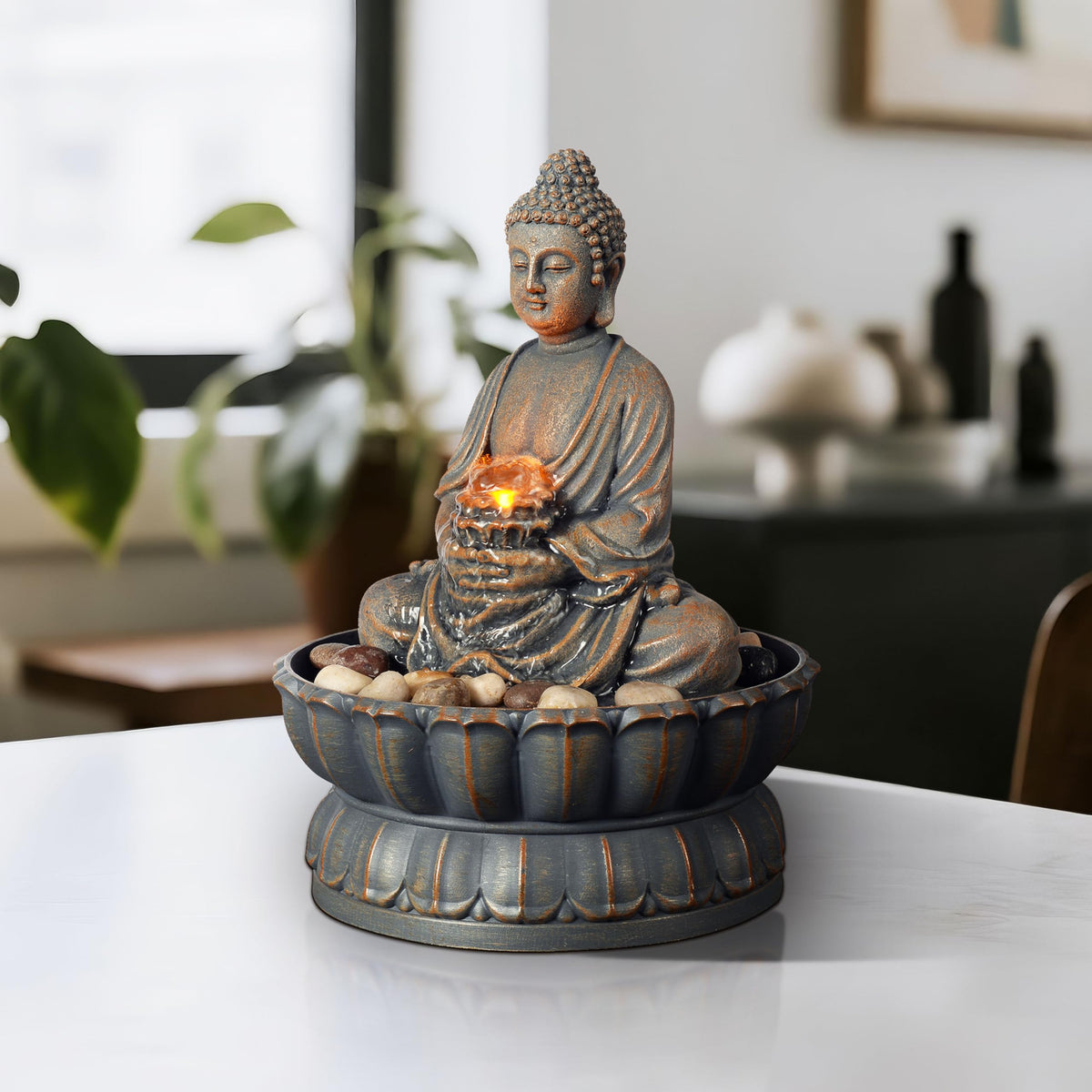 Tabletop Water Fountain with Buddha