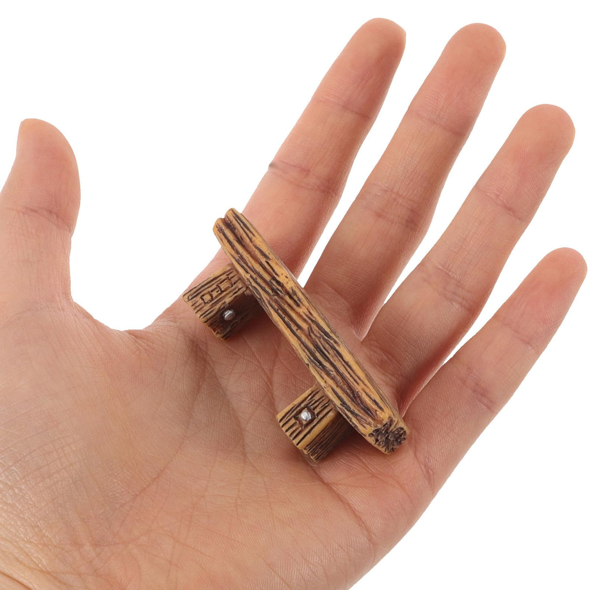 4Pcs Miniature Resin Bench Ornament Vintage Style Dollhouse Bench Miniature Decor for Fairy Garden Landscape Ornament Furniture Accessories for Window Displays Office Study Living Room (Brown)