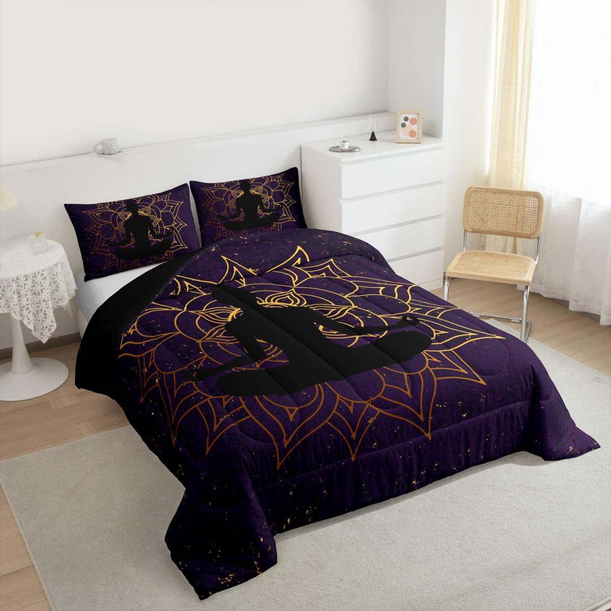 Yoga Comforter Set Queen Size for Kids Boys Girls (Multi 21 / Queen)