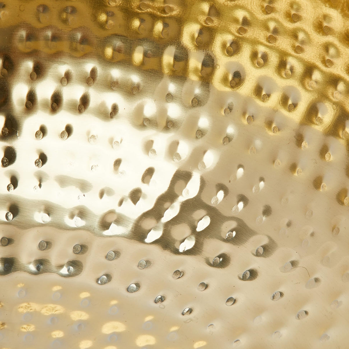 Round Hammered Metal Serving and Mixing Bowl (Gold Finish)