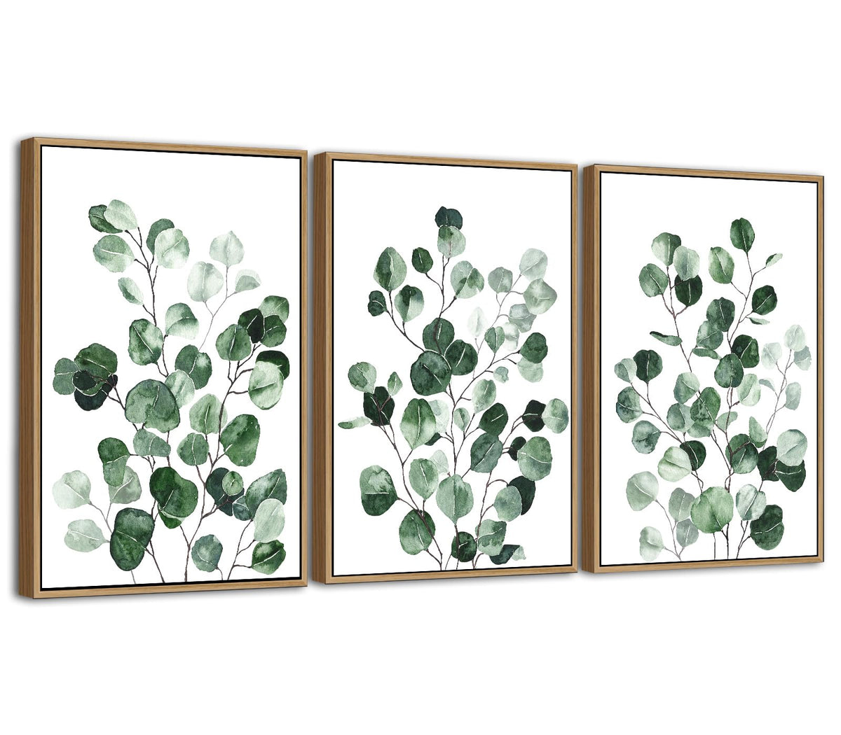 Sage Green Eucalyptus Leaf Framed Wall Art (Green Eucalyptus Leaf / 36"L x 24"W)