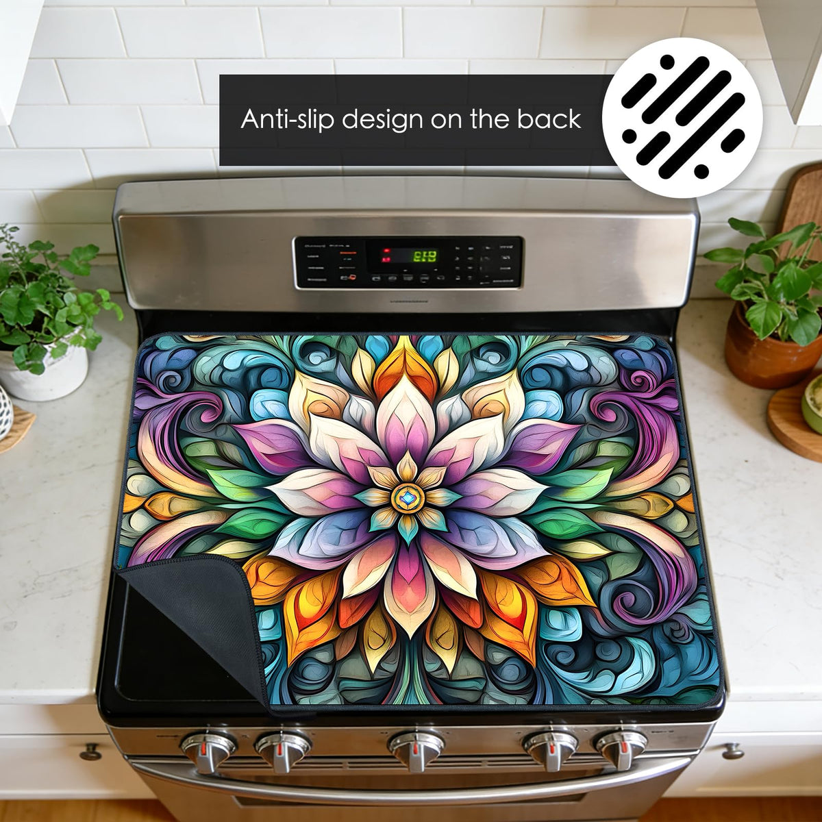 Mandala Floral Stove Top Cover (YVC00048)